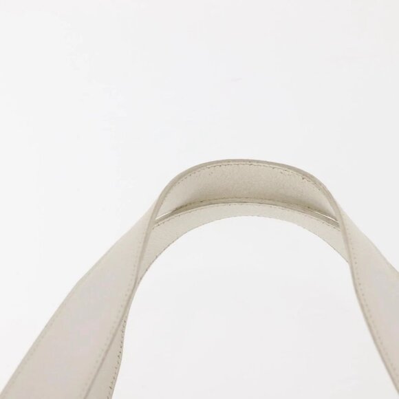 BVLGARI Logo mania Tote Bag Canvas Silver White Auth BA6909 - Picture 10 of 15